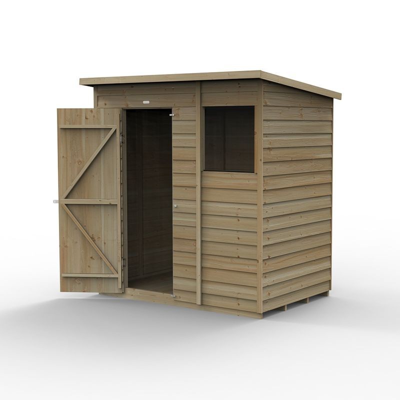 4LIFE Pent Shed 6 x 4 - Single Door - 1 Window Home Delivery