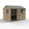 Beckwood 10x8 Reverse Apex Shed 4 Windows Double Door