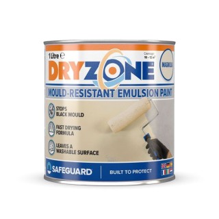 Safeguard Dryzone Anti-mould Emulsion Paint 1L Magnolia