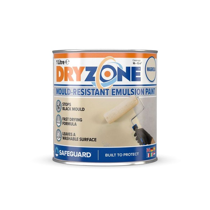 Safeguard Dryzone Anti-mould Emulsion Paint 1L Magnolia