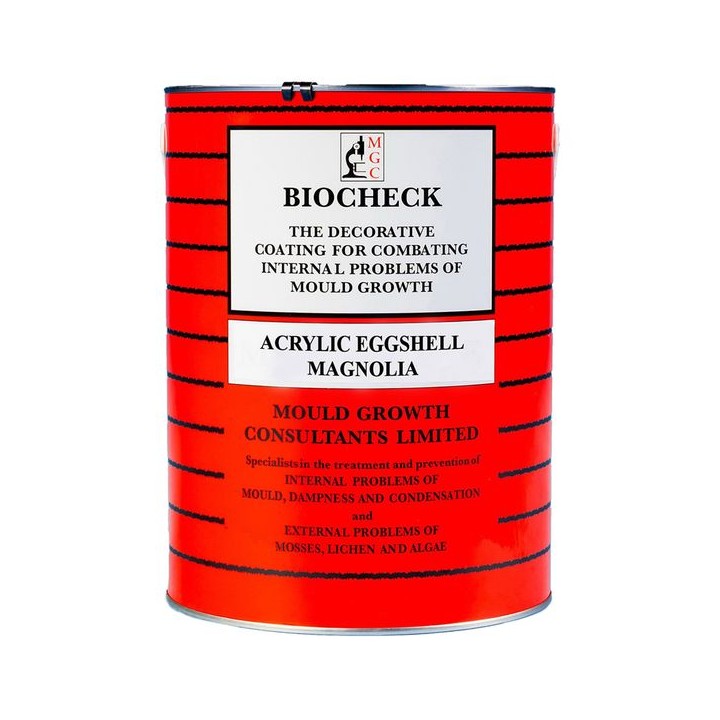 MGC 30101 Biocheck Acrylic Eggshell Magnolia 5L