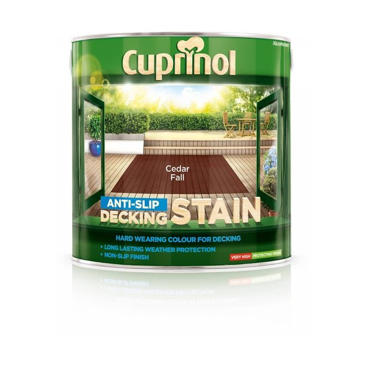 Cuprinol Anti Slip Decking Stain 2.5L Cedar Fall