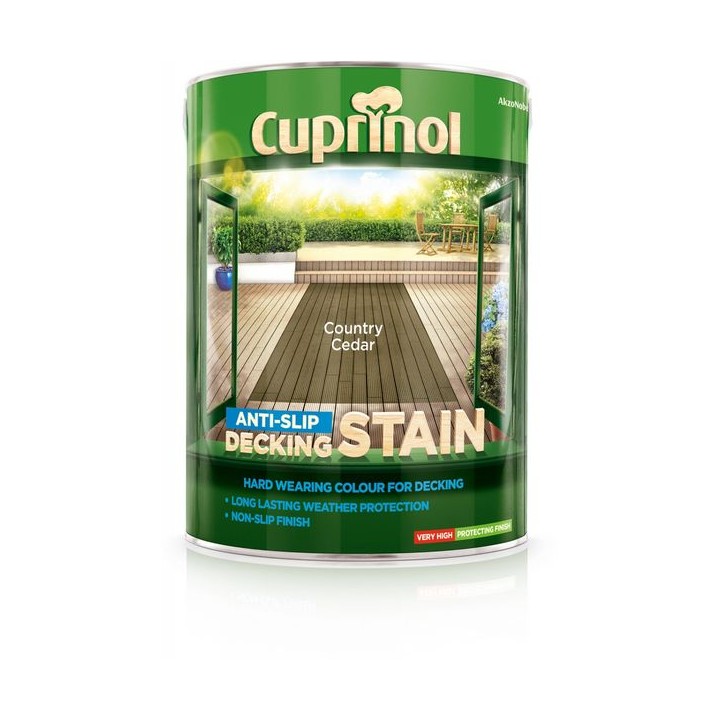 Cuprinol Anti Slip Decking Stain  5L Country Cedar