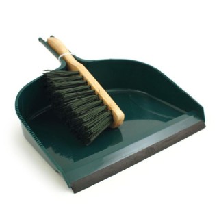 4Trade Large Dust Pan and PVC Brush