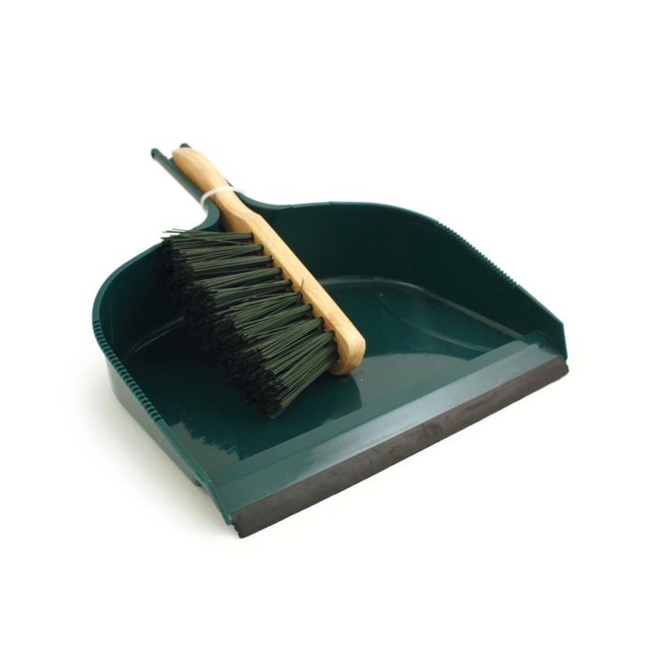 4Trade Large Dust Pan and PVC Brush