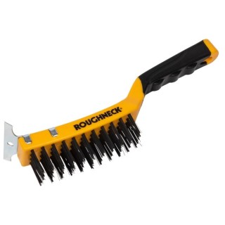 Roughneck Heavy Duty Wire Brush With Scraper