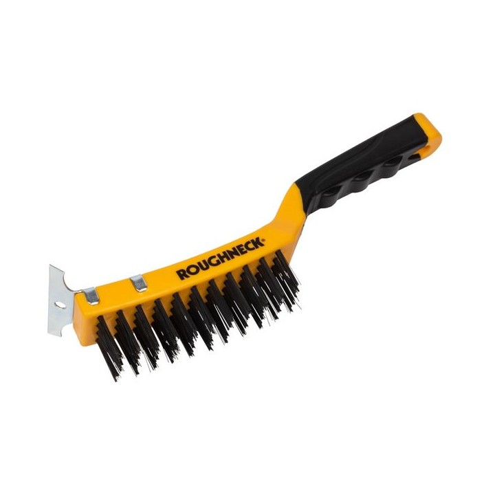 Roughneck Heavy Duty Wire Brush With Scraper
