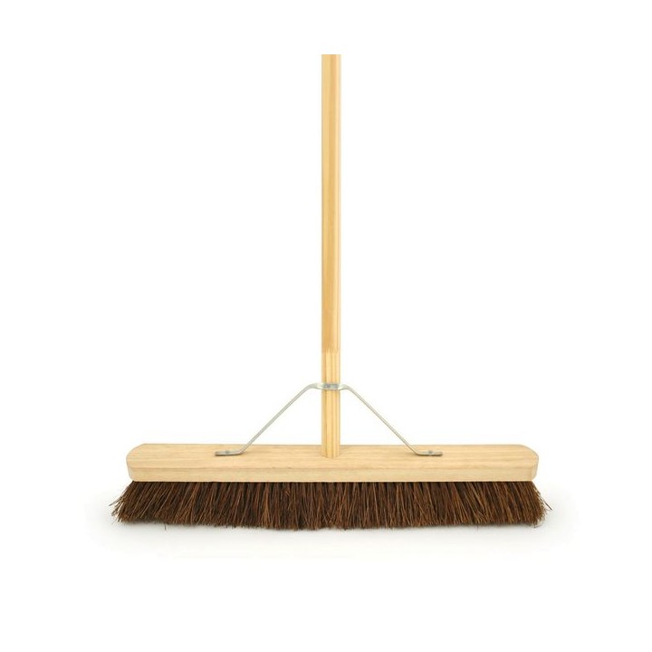 4Trade Stiff Yard Broom with Collar