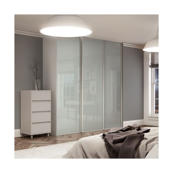 Spacepro Heritage 3 x White Frame Arctic White Sliding Doors H2260 x W1780