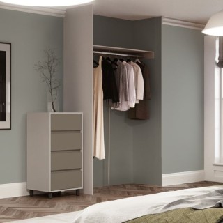 Spacepro Standard Storage with Shelf and Hanger Bar Dove Grey 2400 x 500 x 90mm