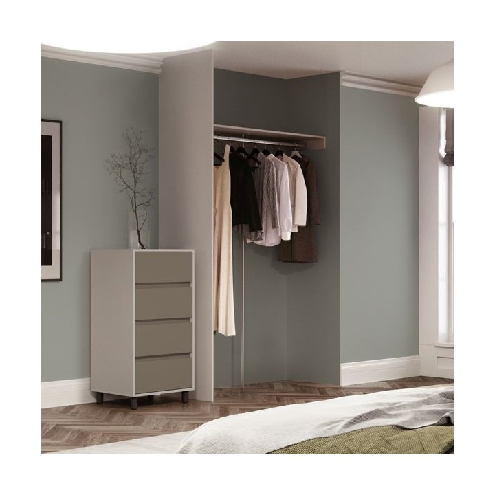 Spacepro Standard Storage with Shelf and Hanger Bar Dove Grey 2400 x 500 x 90mm
