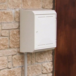 Mitras Surface Mounted Gas Meter Box With Backplate and Cover MK2 - White