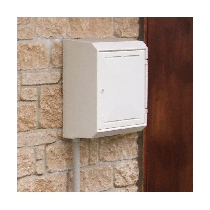 Mitras Surface Mounted Gas Meter Box With Backplate and Cover MK2 - White