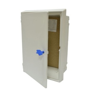 Mitra Flush Electric Meter Box White Box and Door