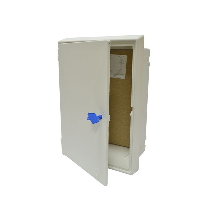 Mitra Flush Electric Meter Box White Box and Door