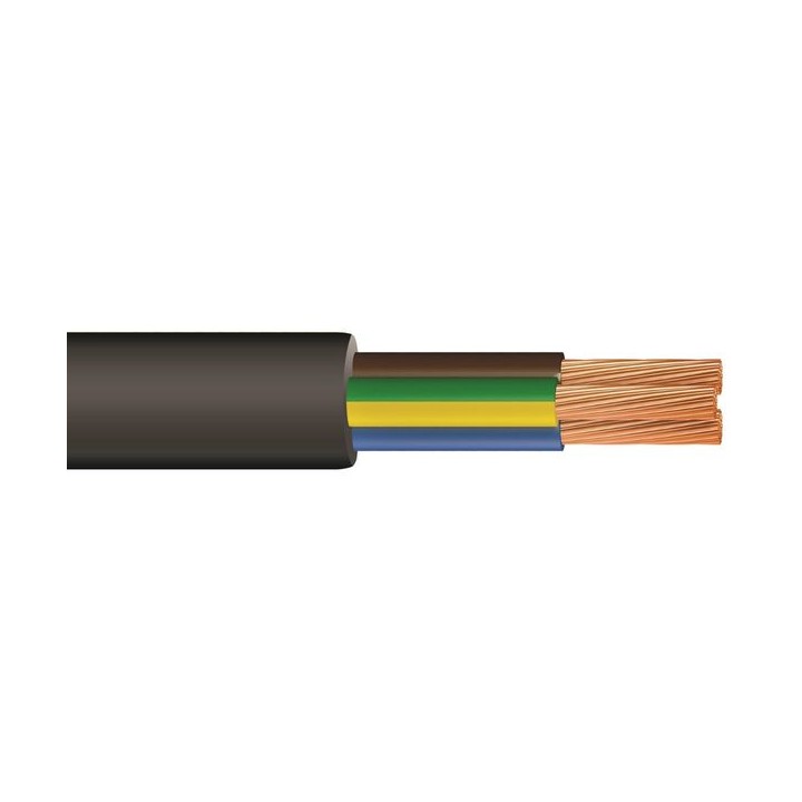 TIME 3 Core Round Flexible Cable 3183Y 1.5mm² Black 100M