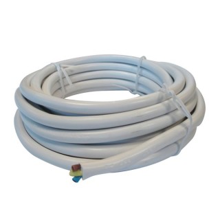 4TRADE 3183Y 1.5mm 3CORE Flex Cable White 5m