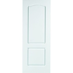 Travis Perkins Arch Top White Primed 2 Panel Grained Door 1981 x 838 x 35mm