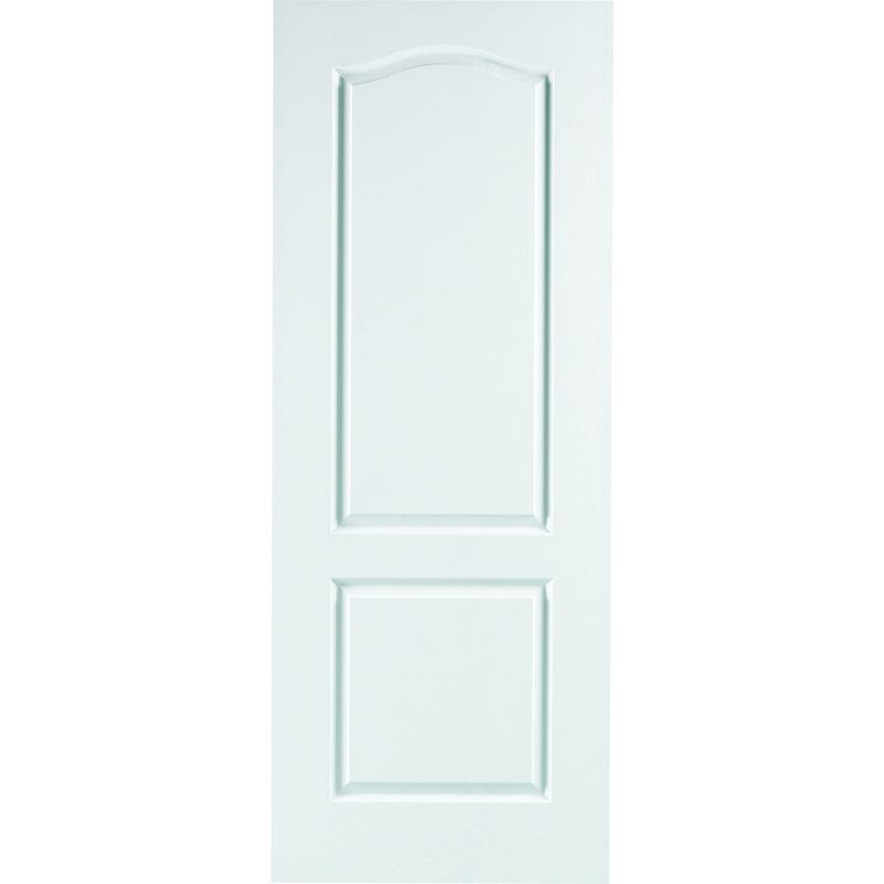 Travis Perkins Arch Top White Primed 2 Panel Grained Door 1981 x 838 x 35mm