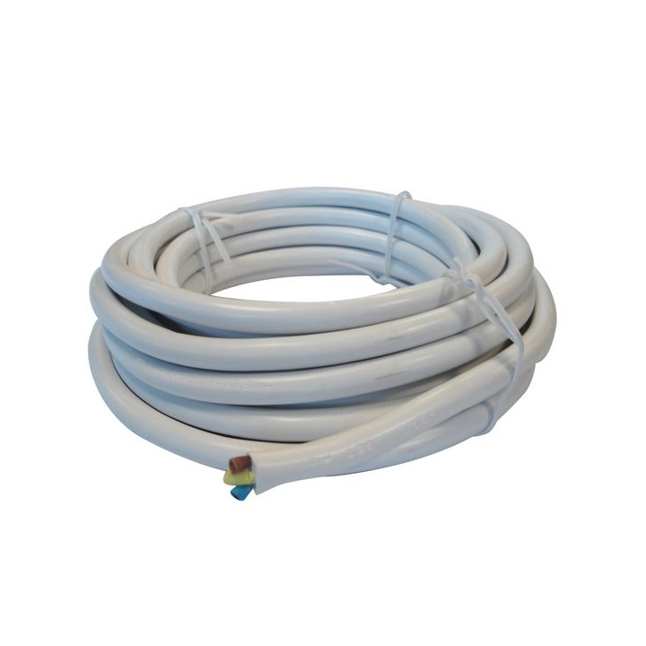 4TRADE 3183Y 1.5mm 3CORE Flex Cable White 5m