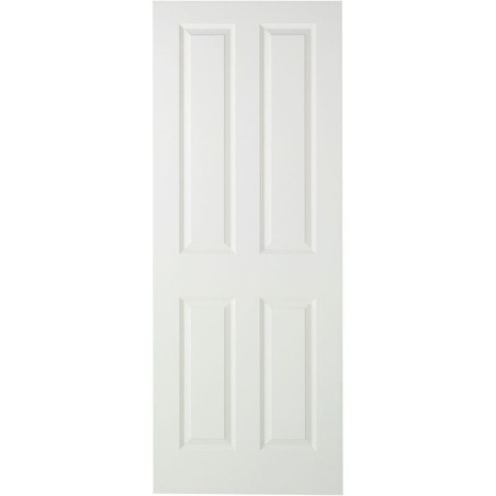 Travis Perkins White Primed 4 Panel smooth Door 1981 x 762 x 35mm