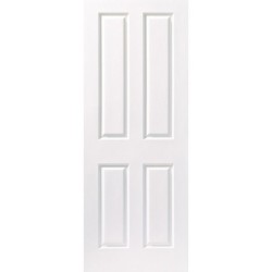 Travis Perkins White Primed 4 Panel Grained Door 1981 x 686 x 35mm