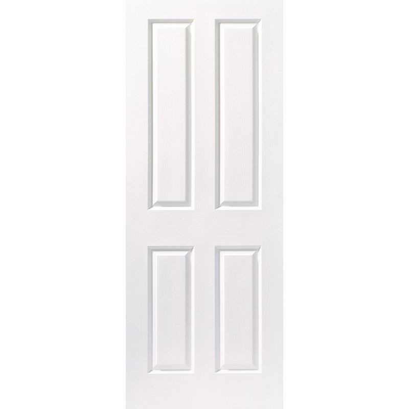 Travis Perkins White Primed 4 Panel Grained Door 1981 x 686 x 35mm