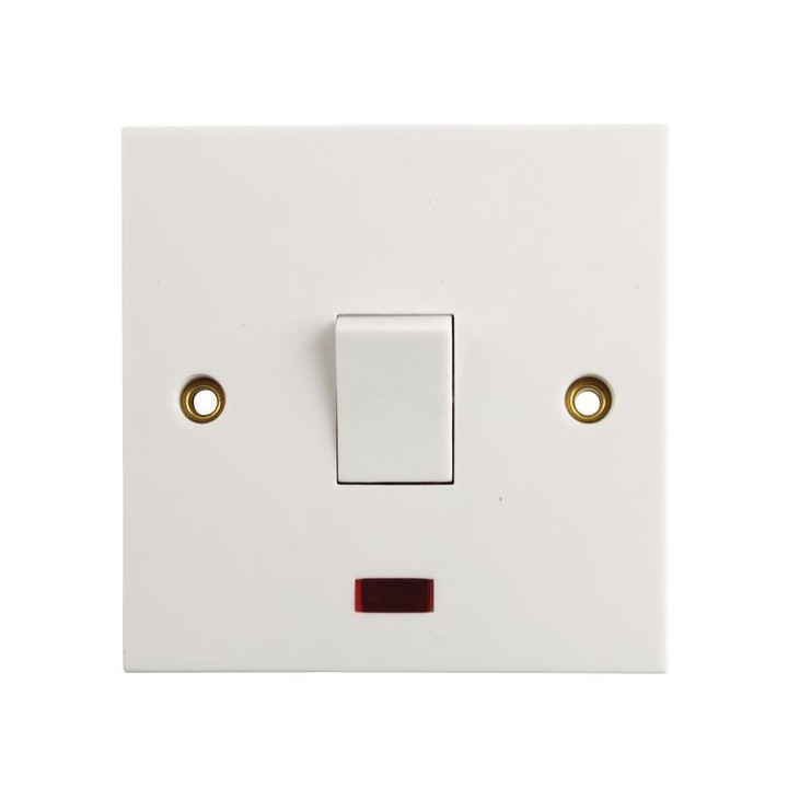 4TRADE 1gANG 20A Double Pole Switch with Neon