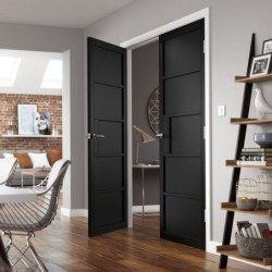 Jb Kind Metro Ladder Style 5 Panel Black Painted Finish Door 1981 x 762 x 35mm