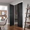 Jb Kind Metro Ladder Style 5 Panel Black Painted Finish Door 1981 x 762 x 35mm