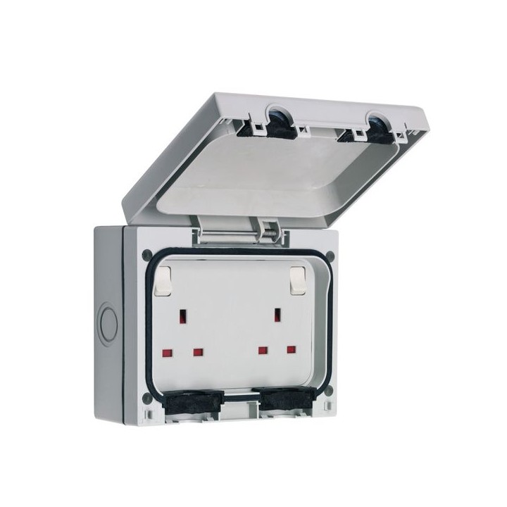 Smj Outdoor IP66 Twin Switched Socket