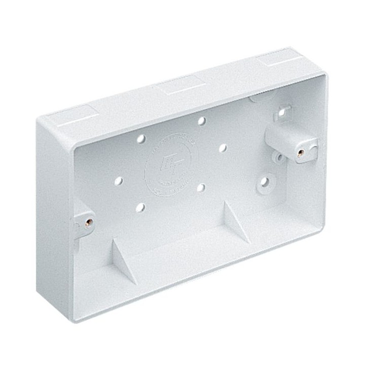 Marshall Tufflex MSSB43WH 2gANG 44mm Radius Surface Mounted Box