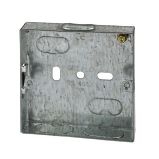 4TRADE 1 gang Metal Back Box 16mm