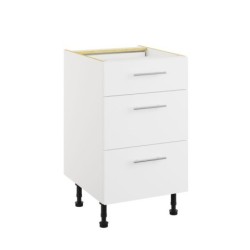 Essence White 500mm 3 Drawer Base