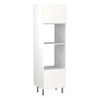 Flatpack Single Oven & Microwave Tower Value Slab Standard Matt White 600mm - FKKM1032