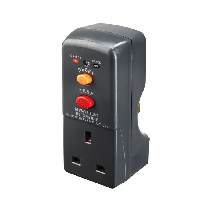 Masterplug 13A Plug RCD Safety Adaptor 3120W 240V AC