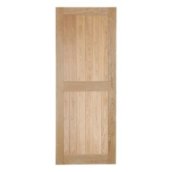 Intermal Bead & Butt Rustic Framed Ledged Solid Oak Door Custom size