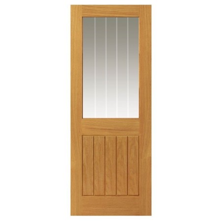 JB Kind Internal Suffolk Cottage Style Prefinished Half Light Glazed Door Thames Oak 1981 x 838 x 35