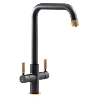 Abode Pronteau Industria 3 in 1 Monobloc in Antique Brass & Matt Black