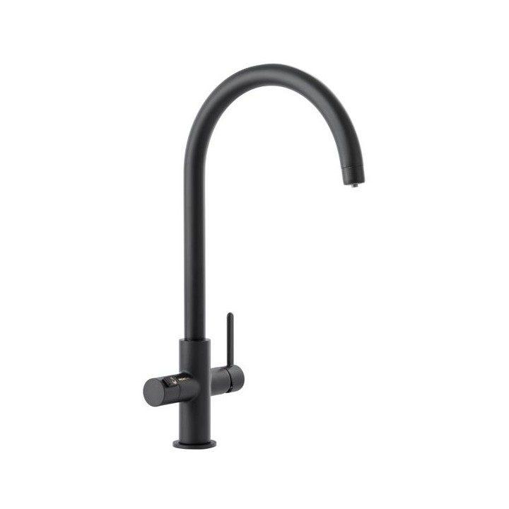 Abode Prothia Slimline 3 in 1 Hot Water Tap And Filter Matt Black