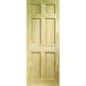 Internal Softwood Clear Pine 6 Panel Door 1981x686x35mm