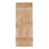 Intermal Bead & Butt Rustic Ledged Solid Oak Door 2ft9 x 6ft6
