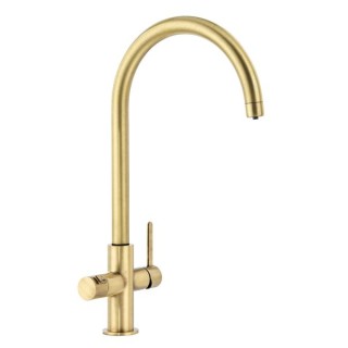 Abode Prothia Slimline 3 in 1 Hot Water Tap And Filter Brushed Brass