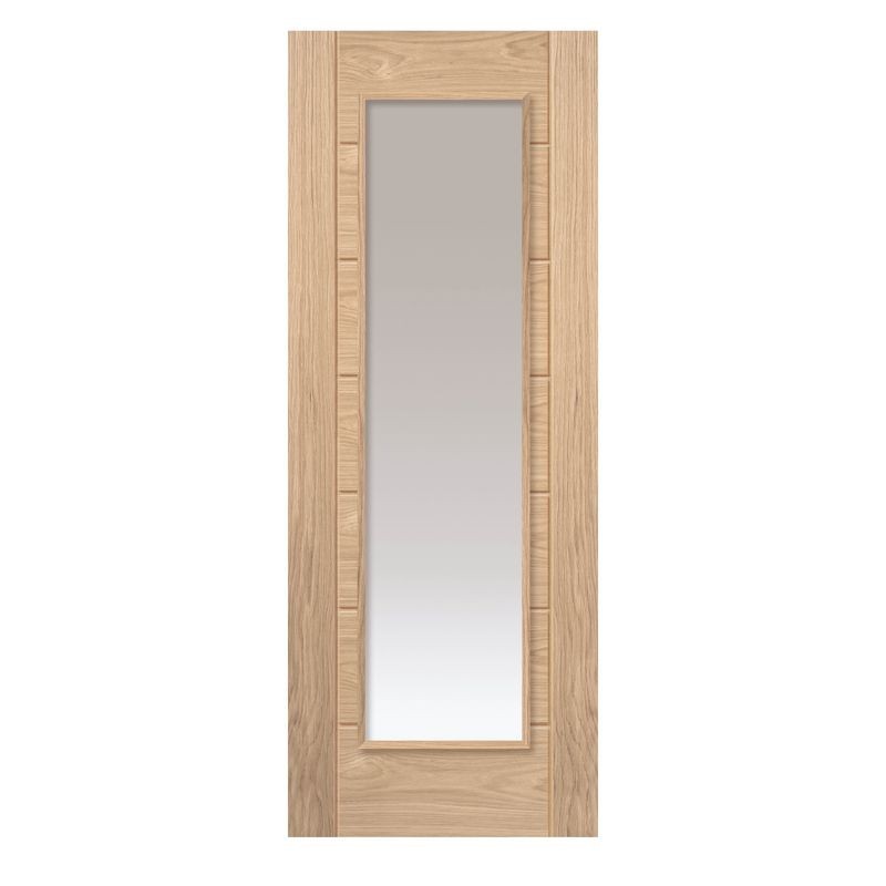 JB Kind Internal Palomino Ladder Style Unfinished Glazed Door Oak 1981 x 686 x 35mm
