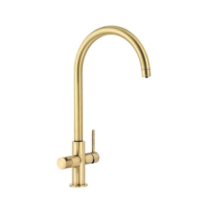 Abode Prothia Slimline 3 in 1 Hot Water Tap And Filter Brushed Brass