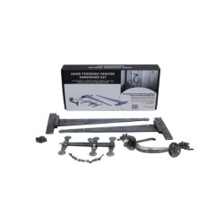 Ledged Door Hardware Set Pewter