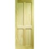XL VICTORIAN CLEAR PINE 4 PANEL DOOR 1981 X 686 X 35MM