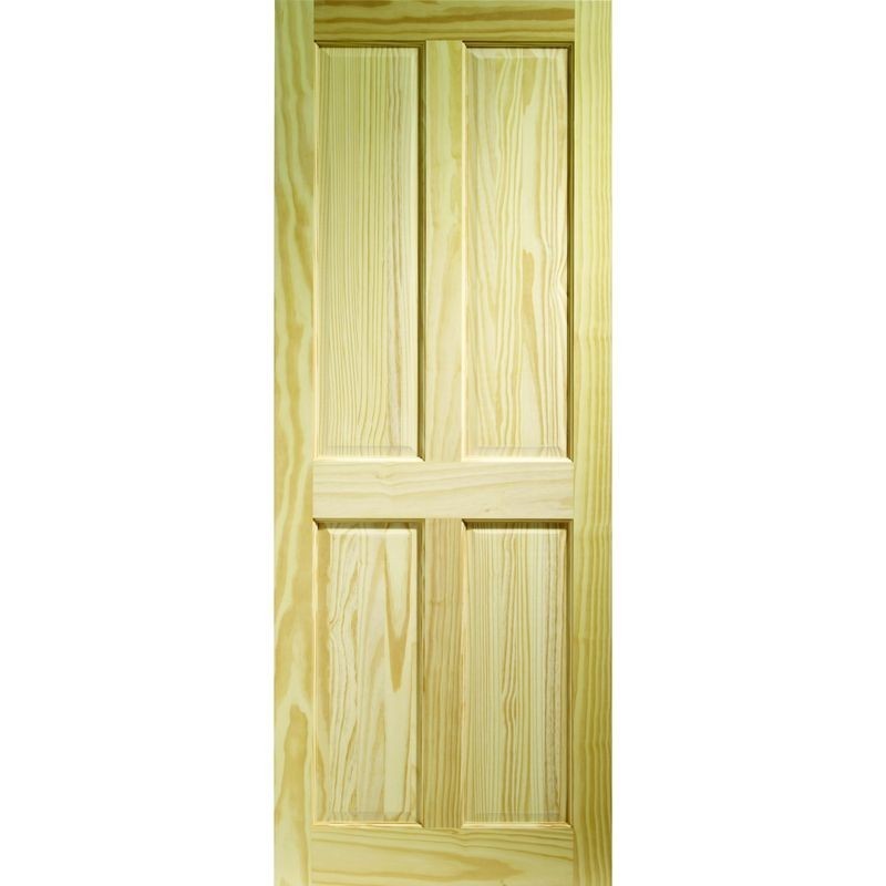 XL VICTORIAN CLEAR PINE 4 PANEL DOOR 1981 X 762 X 35MM