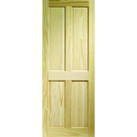 XL VICTORIAN CLEAR PINE 4 PANEL DOOR 1981 X 762 X 35MM