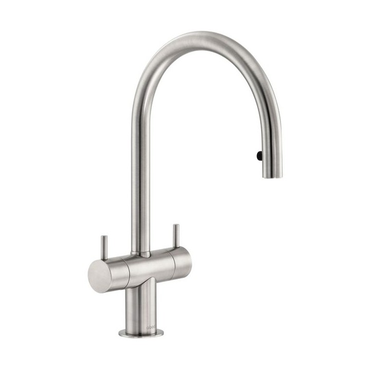 Abode Hesta Dual Lever Pull Out Tap Brushed Nickel